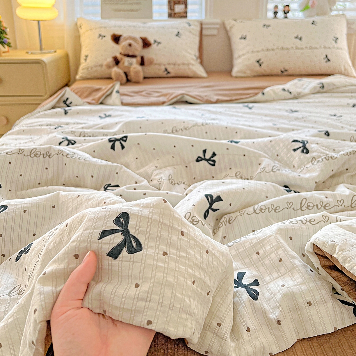 91家纺网 家纺一手货源 找家纺 （总）王朝国际 2026新款A类彩竺棉印花夏被四件套