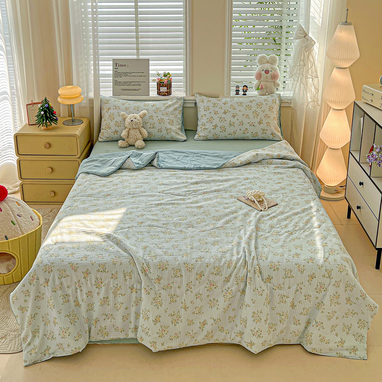 91家纺网 家纺一手货源 找家纺 （总）王朝国际 2026新款A类彩竺棉印花夏被四件套