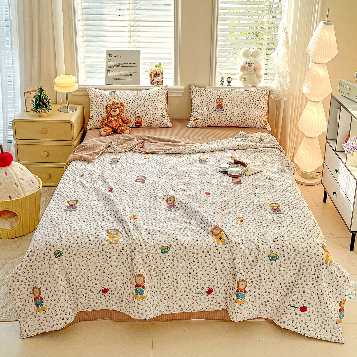 91家纺网 家纺一手货源 找家纺 （总）王朝国际 2026新款A类彩竺棉印花夏被四件套