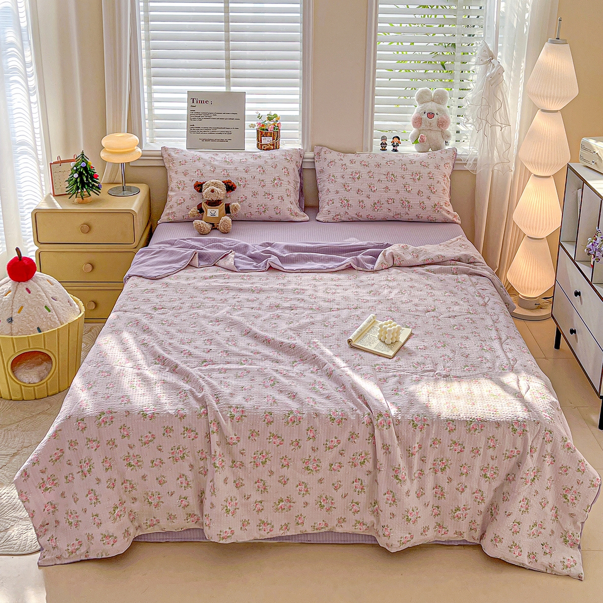 91家纺网 家纺一手货源 找家纺 （总）王朝国际 2026新款A类彩竺棉印花夏被四件套