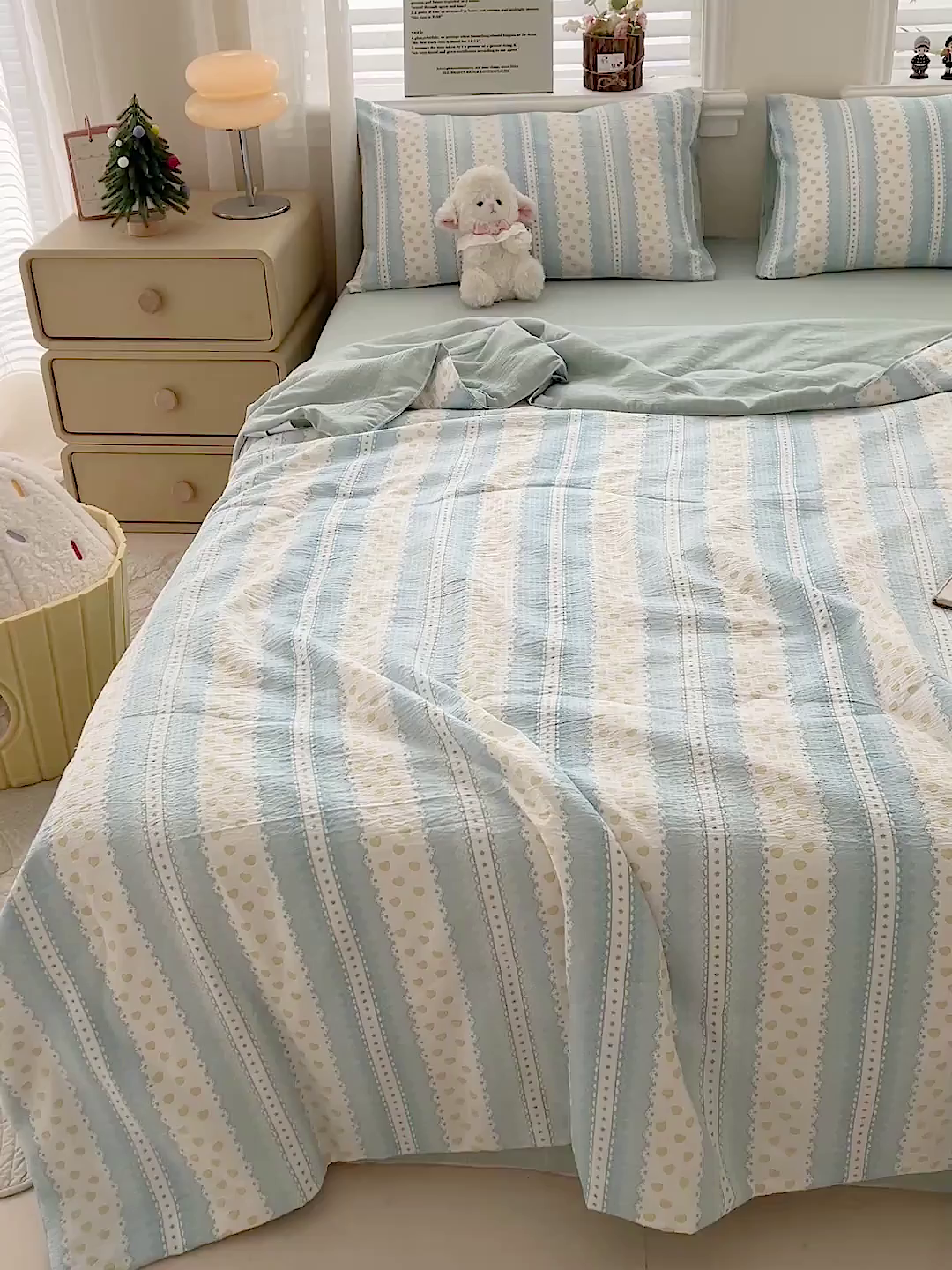 91家纺网 家纺一手货源 找家纺 王朝国际 2026新款A类彩竺棉印花夏被四件套 海洋之心