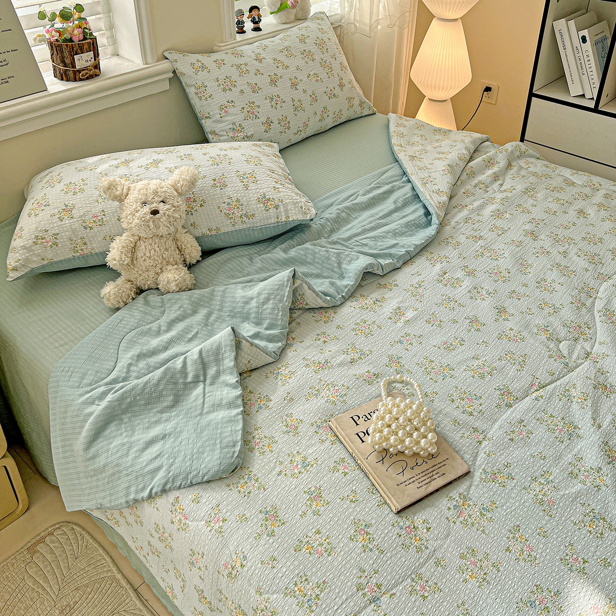 91家纺网 家纺一手货源 找家纺 王朝国际 2026新款A类彩竺棉印花夏被四件套 兰亭