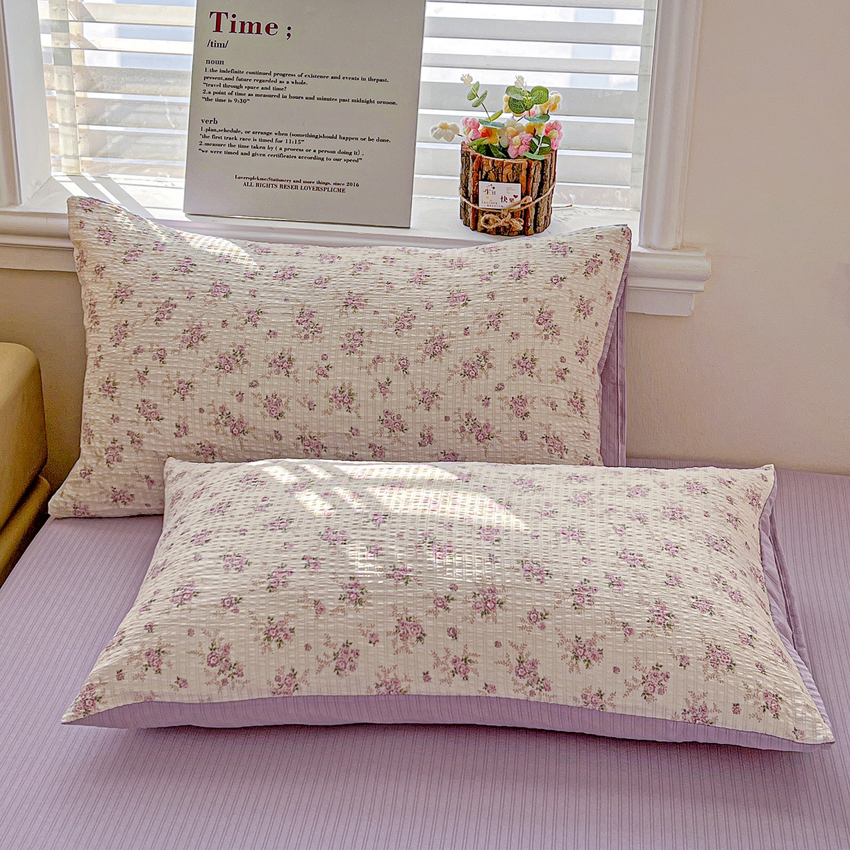 91家纺网 家纺一手货源 找家纺 王朝国际 2026新款A类彩竺棉印花夏被四件套 莫奈紫