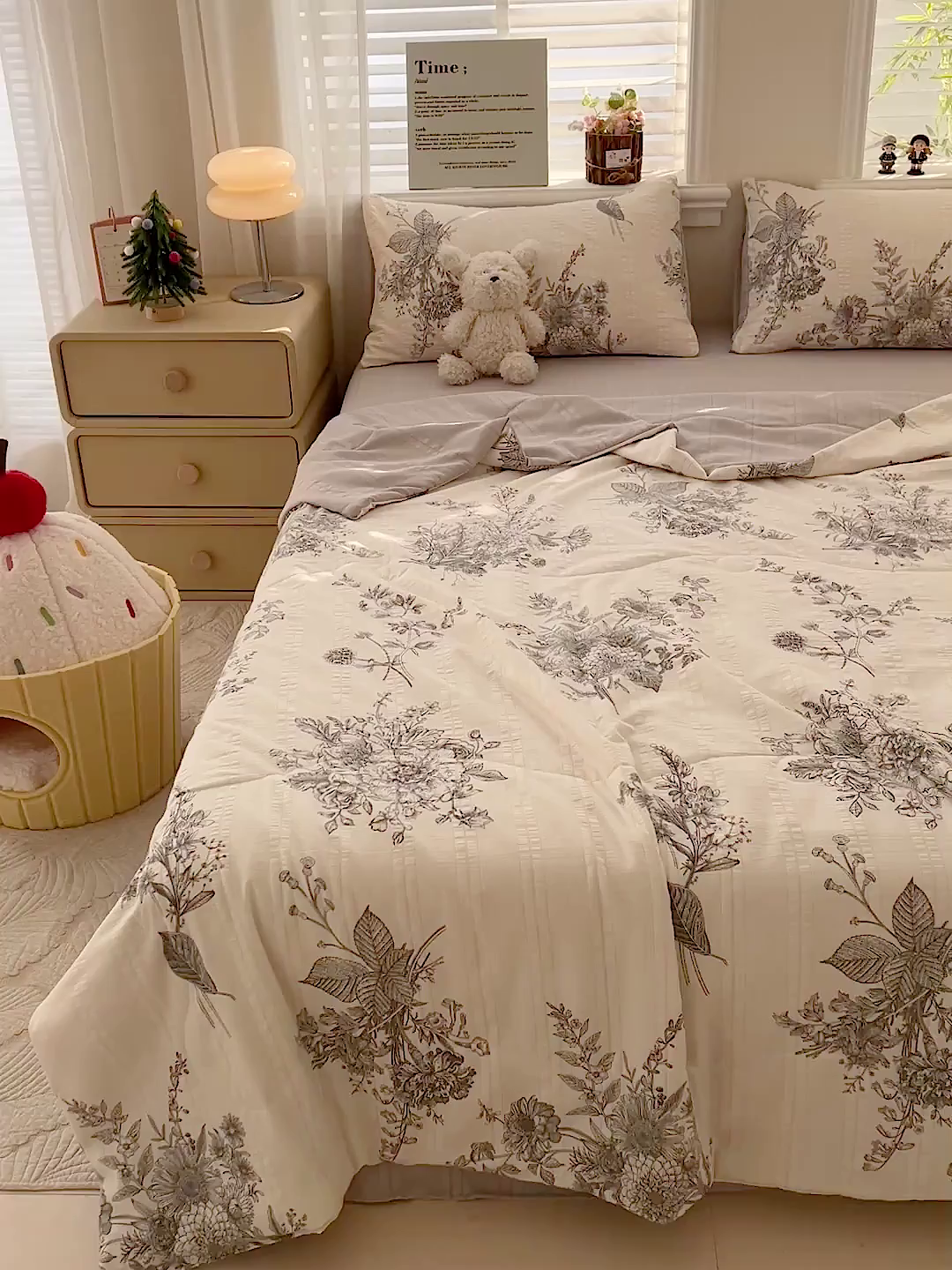 91家纺网 家纺一手货源 找家纺 王朝国际 2026新款A类彩竺棉印花夏被四件套 木兮枝