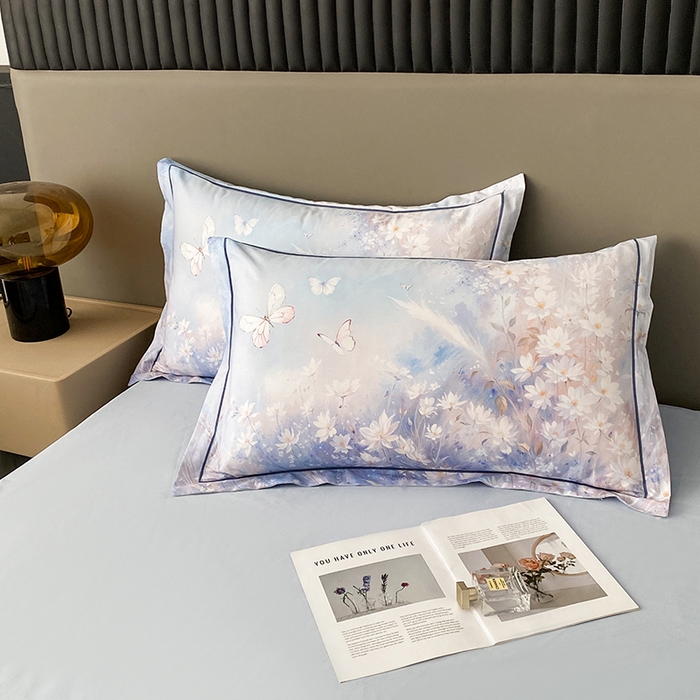 眷恋家纺  2026年新款春夏全棉铂金棉单枕套 秋天童话-兰