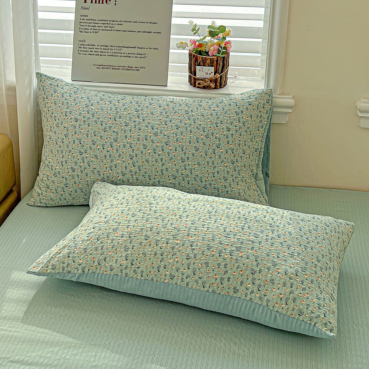 91家纺网 家纺一手货源 找家纺 王朝国际 2026新款A类彩竺棉印花夏被四件套 奶蓝泡芙