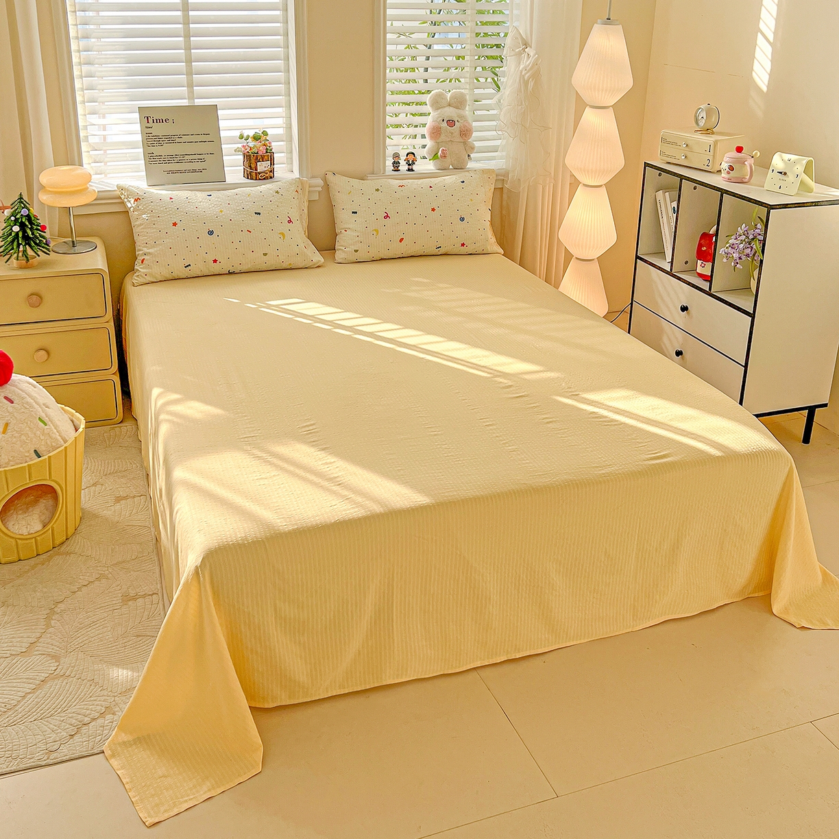 91家纺网 家纺一手货源 找家纺 王朝国际 2026新款A类彩竺棉印花夏被四件套 奶油派