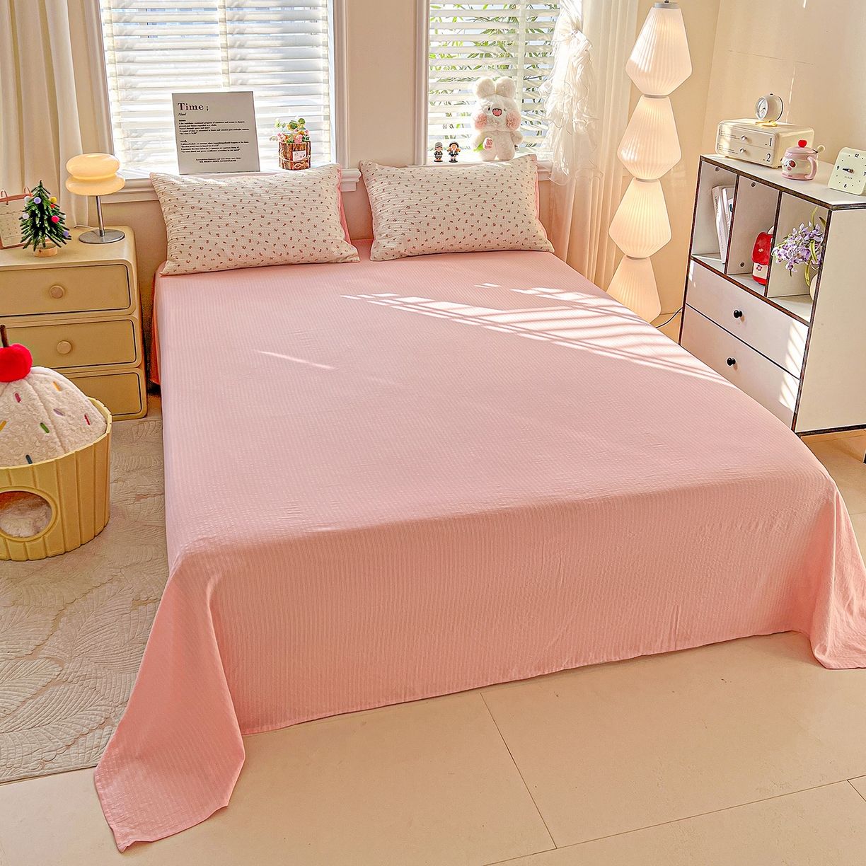 91家纺网 家纺一手货源 找家纺 王朝国际 2026新款A类彩竺棉印花夏被四件套 七里香