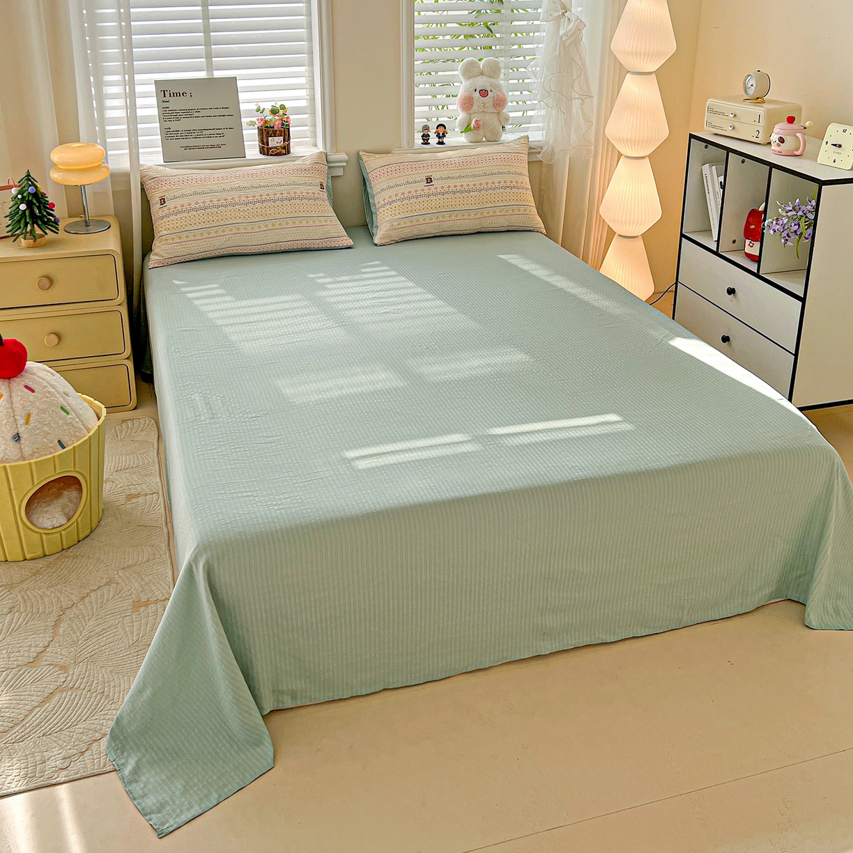 91家纺网 家纺一手货源 找家纺 王朝国际 2026新款A类彩竺棉印花夏被四件套 小欢喜