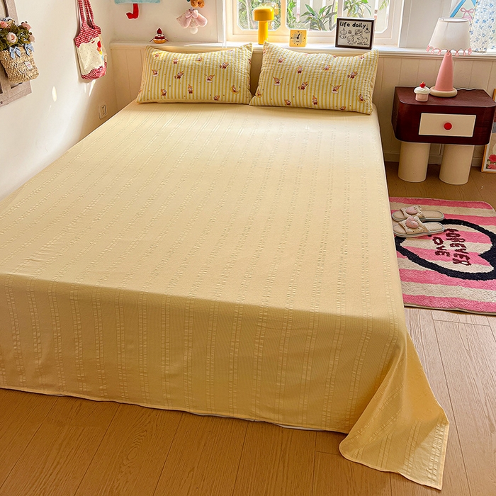 91家纺网 家纺一手货源 找家纺 王朝国际 2026新款A类彩竺棉印花夏被四件套 星星仔