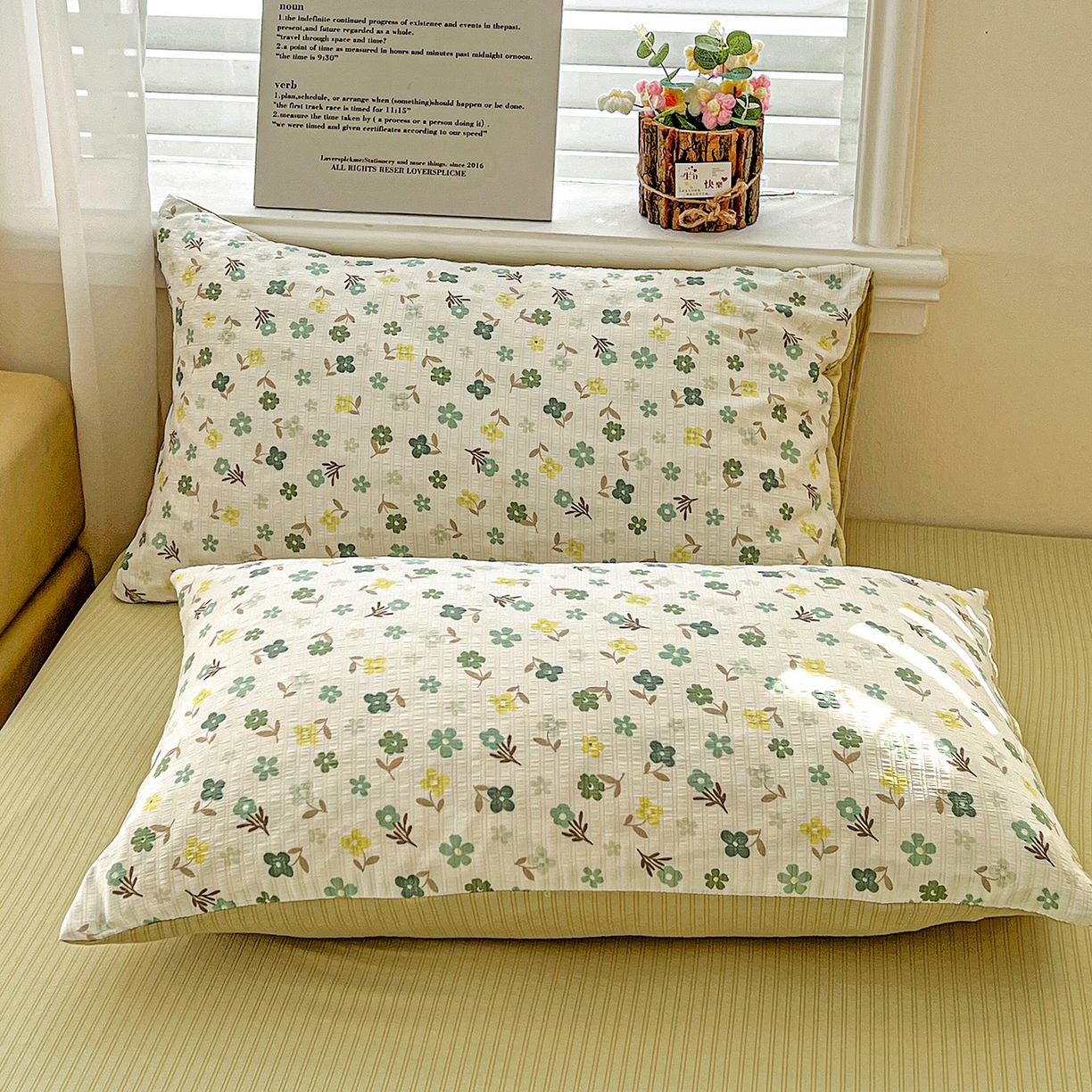 91家纺网 家纺一手货源 找家纺 王朝国际 2026新款A类彩竺棉印花夏被四件套 幸运草