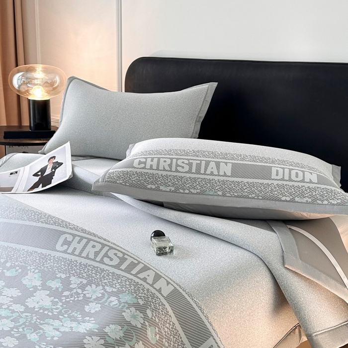 91家纺网 家纺一手货源 找家纺 慕尚家纺 2026春夏新款凉感冰丝提花凉席三件套 花艺 灰绿