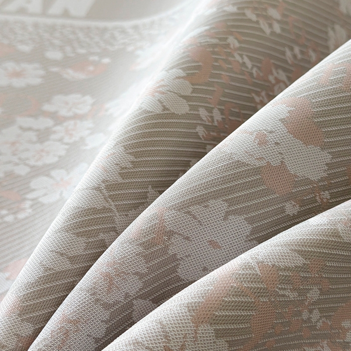 91家纺网 家纺一手货源 找家纺 慕尚家纺 2026春夏新款凉感冰丝提花凉席三件套 花艺 咖白