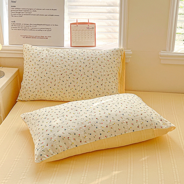 91家纺网 家纺一手货源 找家纺 王朝国际 2026新款A类彩竺棉印花夏被四件套 芝士奶盖