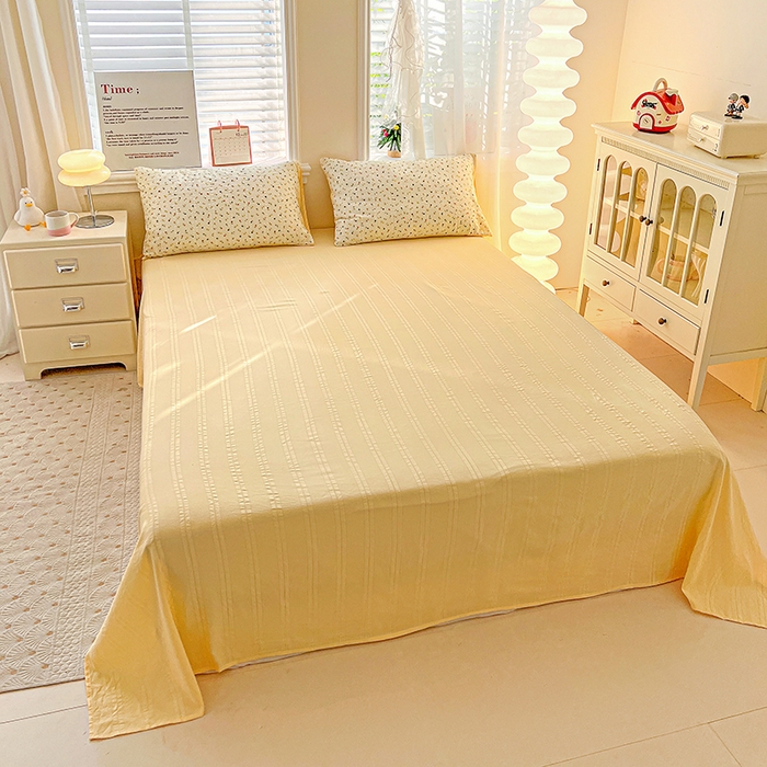 91家纺网 家纺一手货源 找家纺 王朝国际 2026新款A类彩竺棉印花夏被四件套 芝士奶盖