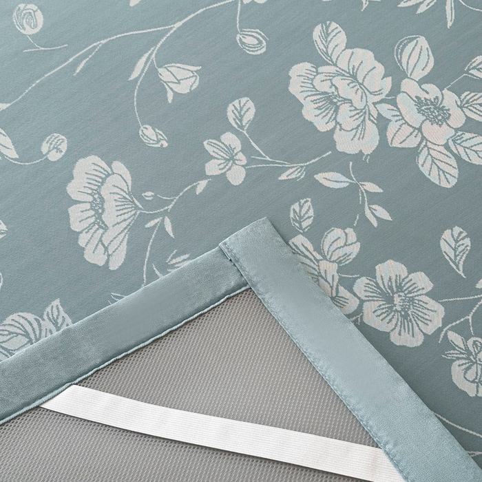 91家纺网 家纺一手货源 找家纺 慕尚家纺 2026春夏新款凉感冰丝提花凉席三件套 花语 蓝