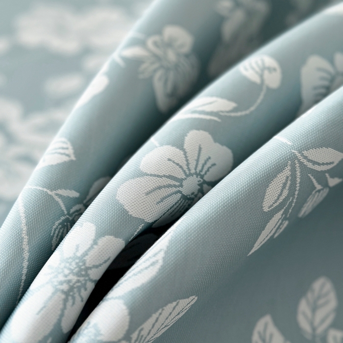 91家纺网 家纺一手货源 找家纺 慕尚家纺 2026春夏新款凉感冰丝提花凉席三件套 花语 蓝