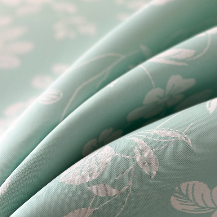 91家纺网 家纺一手货源 找家纺 慕尚家纺 2026春夏新款凉感冰丝提花凉席三件套 花语 绿