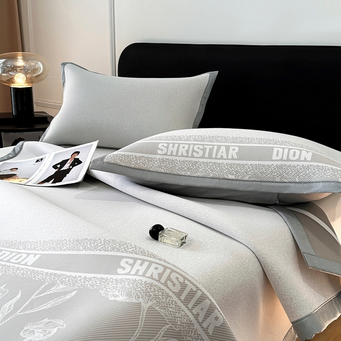 91家纺网 家纺一手货源 找家纺 慕尚家纺 2026春夏新款凉感冰丝提花凉席三件套 水仙 灰