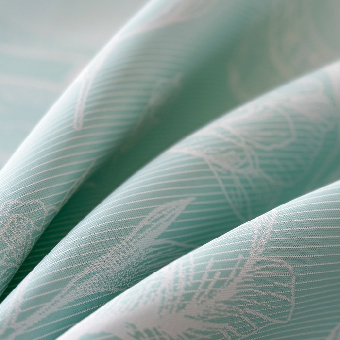 91家纺网 家纺一手货源 找家纺 慕尚家纺 2026春夏新款凉感冰丝提花凉席三件套 水仙 绿