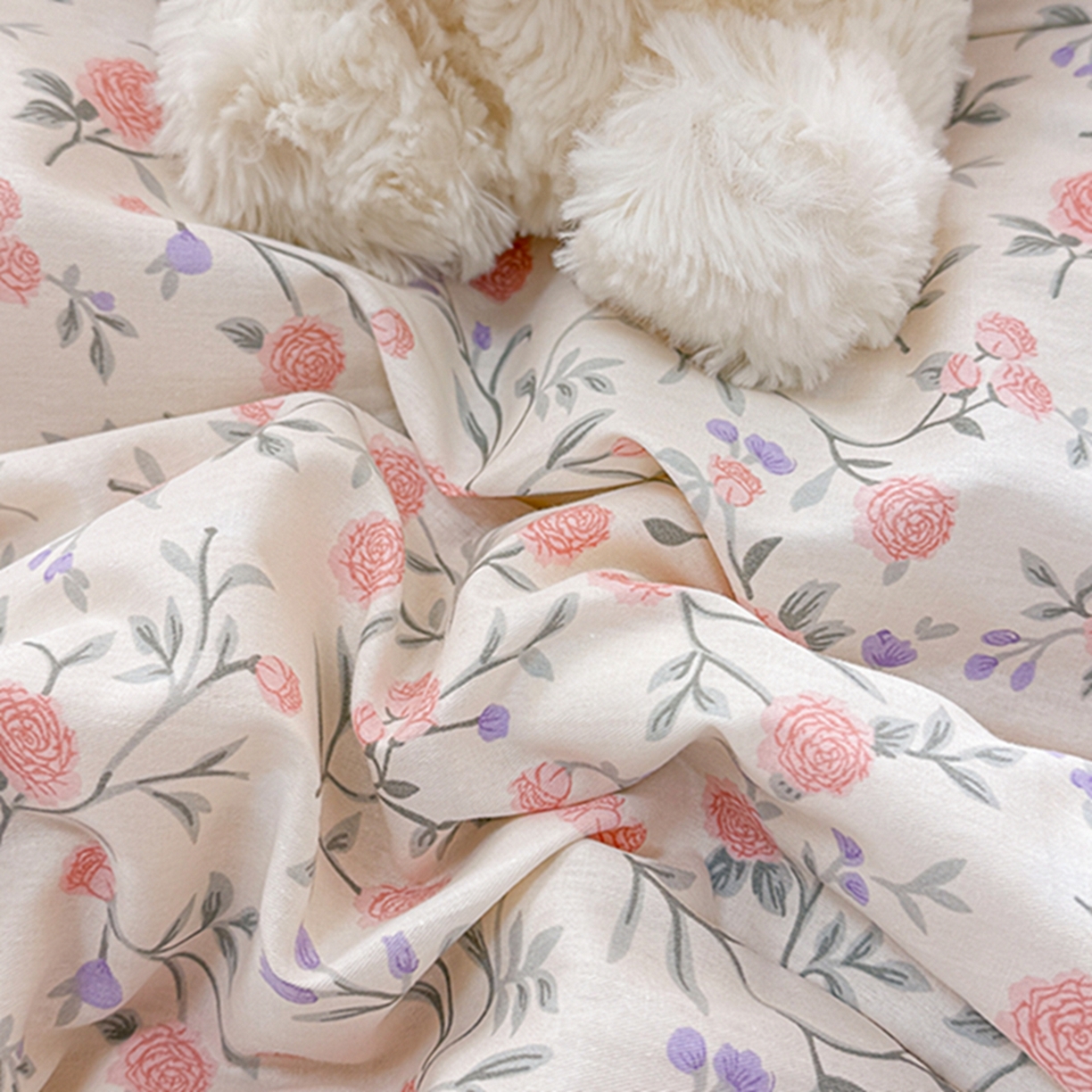 91家纺网 家纺一手货源 找家纺 缦彩 2026新款A类全棉纯棉大花边拉链单枕套枕套单件 叶语薇薇