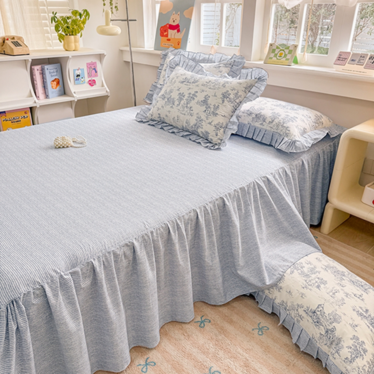 91家纺网 家纺一手货源 找家纺 缦彩 2026新款A类全棉纯棉大花边拉链单枕套枕套单件 梵夕