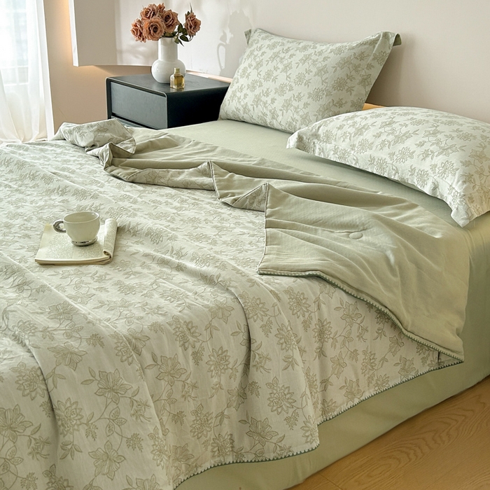 91家纺网 家纺一手货源 找家纺 （总）禾时 2026新款全棉纯棉色织提花四件套