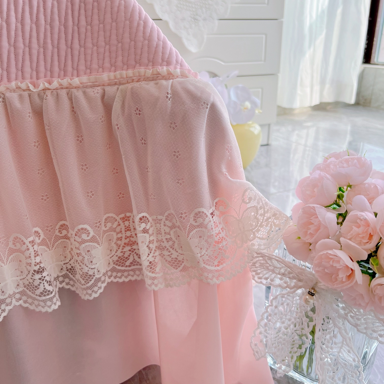 91家纺网 家纺一手货源 找家纺 （总）恋尚羽 2026新款高分子PE凉泡泡大床裙凉感席波浪冰豆豆凉席席子三件套-系列 山茶可可