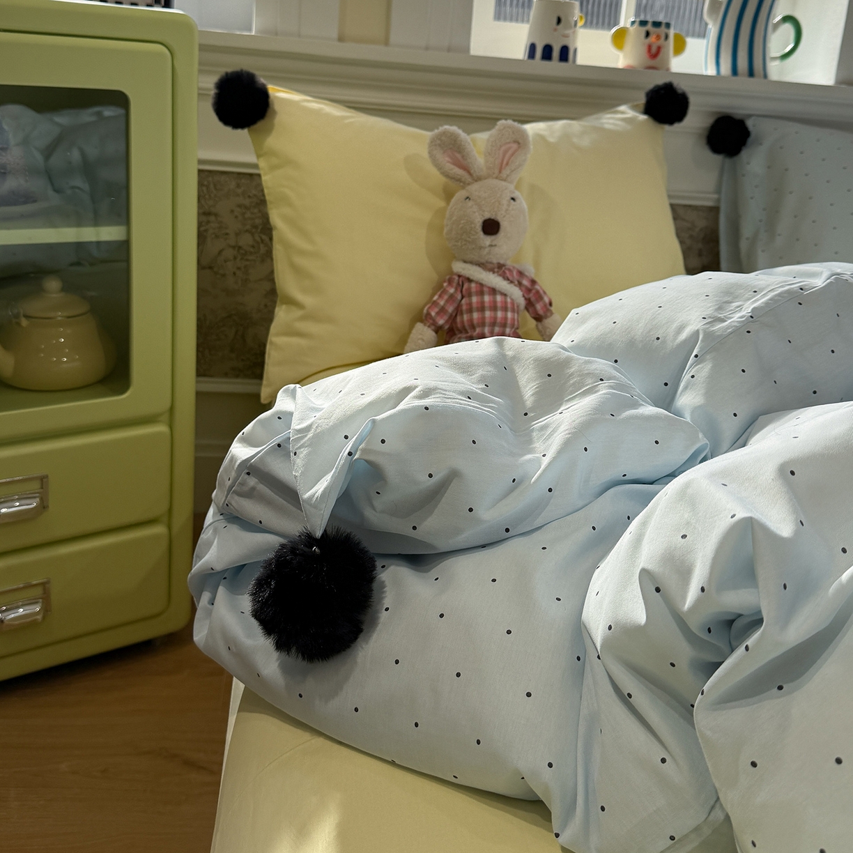 91家纺网 家纺一手货源 找家纺 （总）慕尚家纺 2026新款全棉纯棉水洗带球工艺四件套