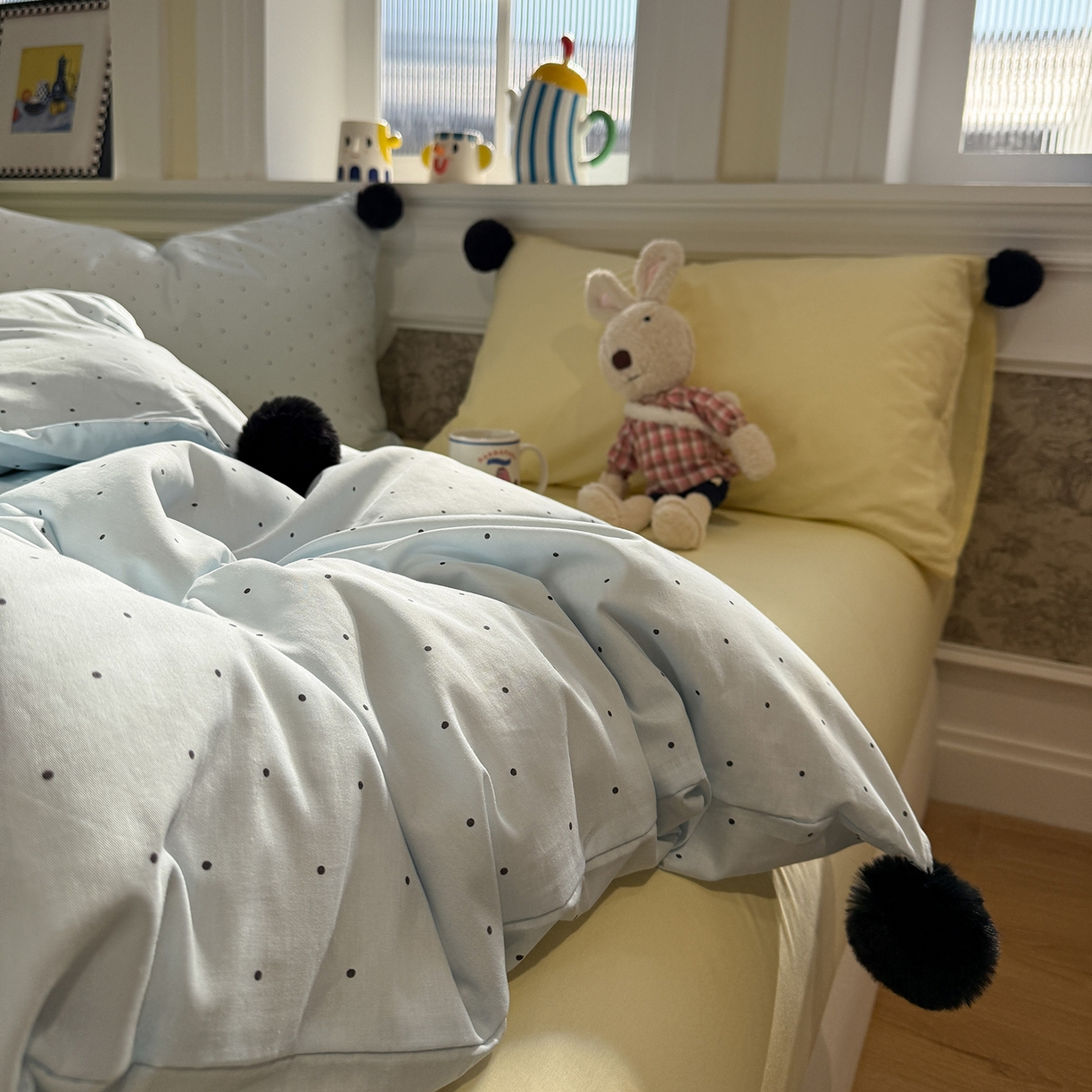 91家纺网 家纺一手货源 找家纺 （总）慕尚家纺 2026新款全棉纯棉水洗带球工艺四件套