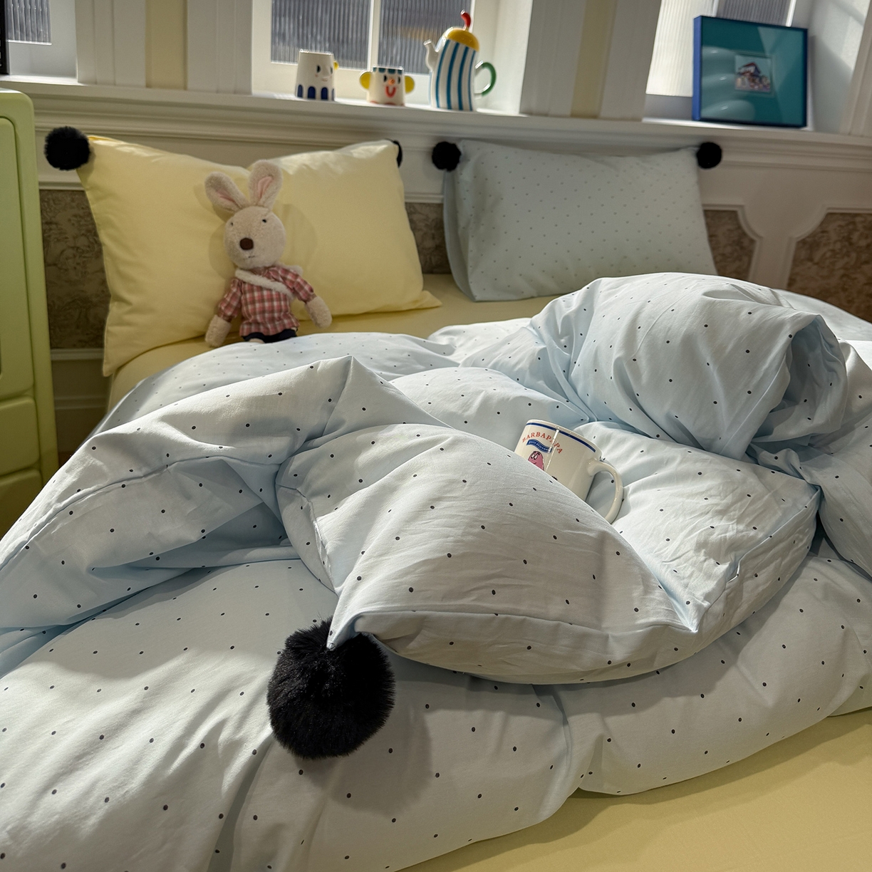 91家纺网 家纺一手货源 找家纺 （总）慕尚家纺 2026新款全棉纯棉水洗带球工艺四件套