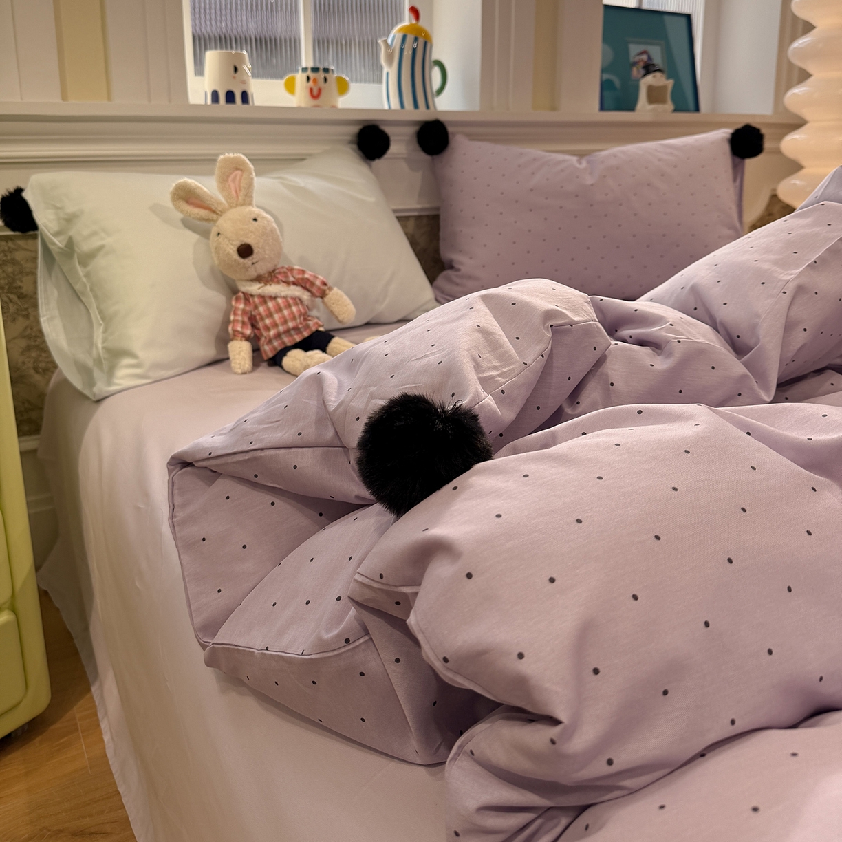 91家纺网 家纺一手货源 找家纺 （总）慕尚家纺 2026新款全棉纯棉水洗带球工艺四件套