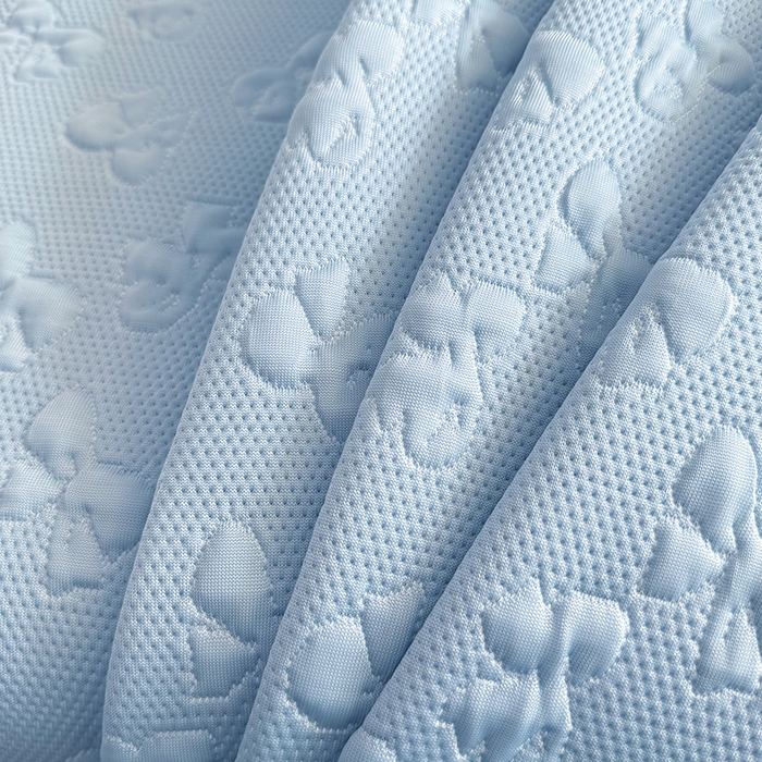 91家纺网 家纺一手货源 找家纺 金绣美居 2026新款PE高分子复合凉感席韩版床裙款凉席三件套-小确幸 小确幸-天空蓝