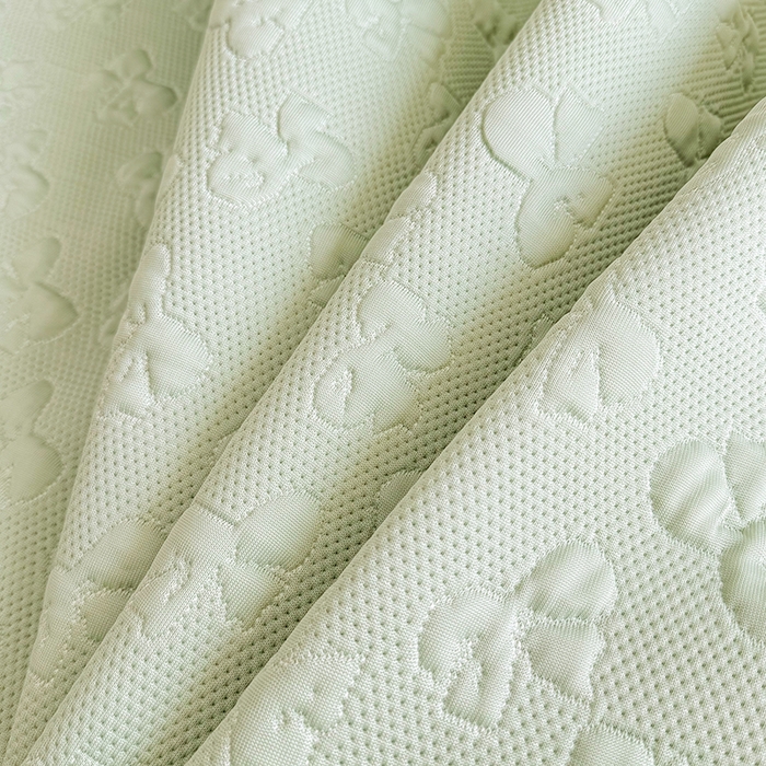 91家纺网 家纺一手货源 找家纺 金绣美居 2026新款PE高分子复合凉感席韩版床裙款凉席三件套-小确幸 小确幸-幸运绿