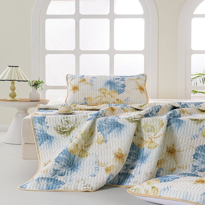 91家纺网 家纺一手货源 找家纺 （总）羽梦家纺 2026新款冰柔丝乳胶床单款凉席