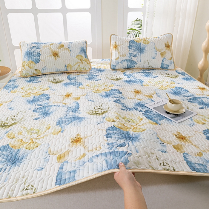 91家纺网 家纺一手货源 找家纺 （总）羽梦家纺 2026新款冰柔丝乳胶床单款凉席