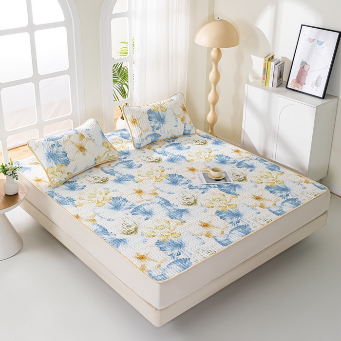 91家纺网 家纺一手货源 找家纺 （总）羽梦家纺 2026新款冰柔丝乳胶床单款凉席