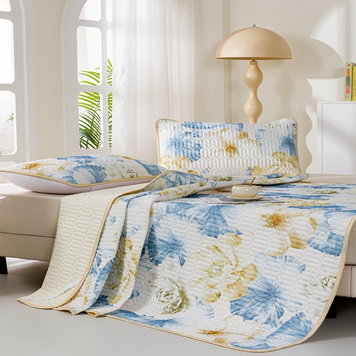 91家纺网 家纺一手货源 找家纺 （总）羽梦家纺 2026新款冰柔丝乳胶床单款凉席