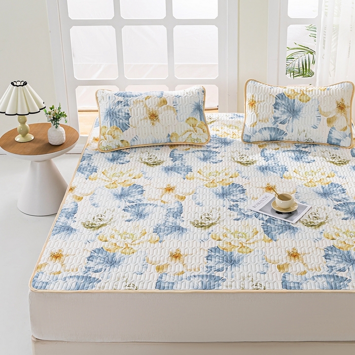 91家纺网 家纺一手货源 找家纺 （总）羽梦家纺 2026新款冰柔丝乳胶床单款凉席