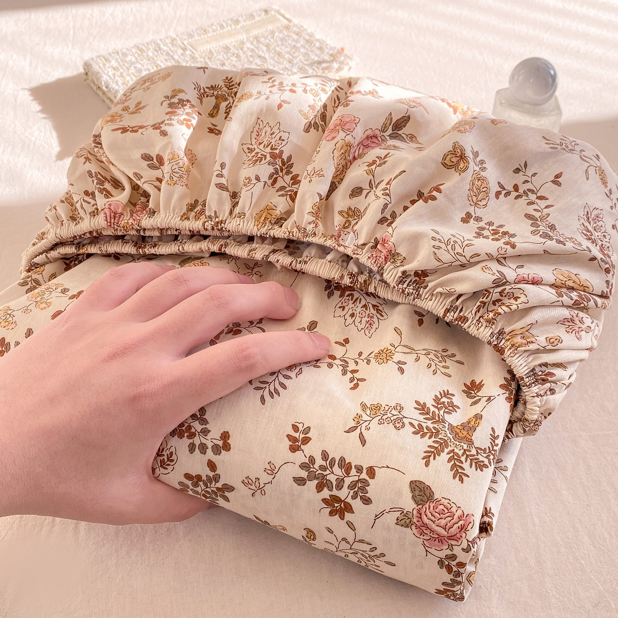 91家纺网 家纺一手货源 找家纺 （总）女子家纺 2026新款全棉纯棉印花小印花花卉款单床笠床笠单件