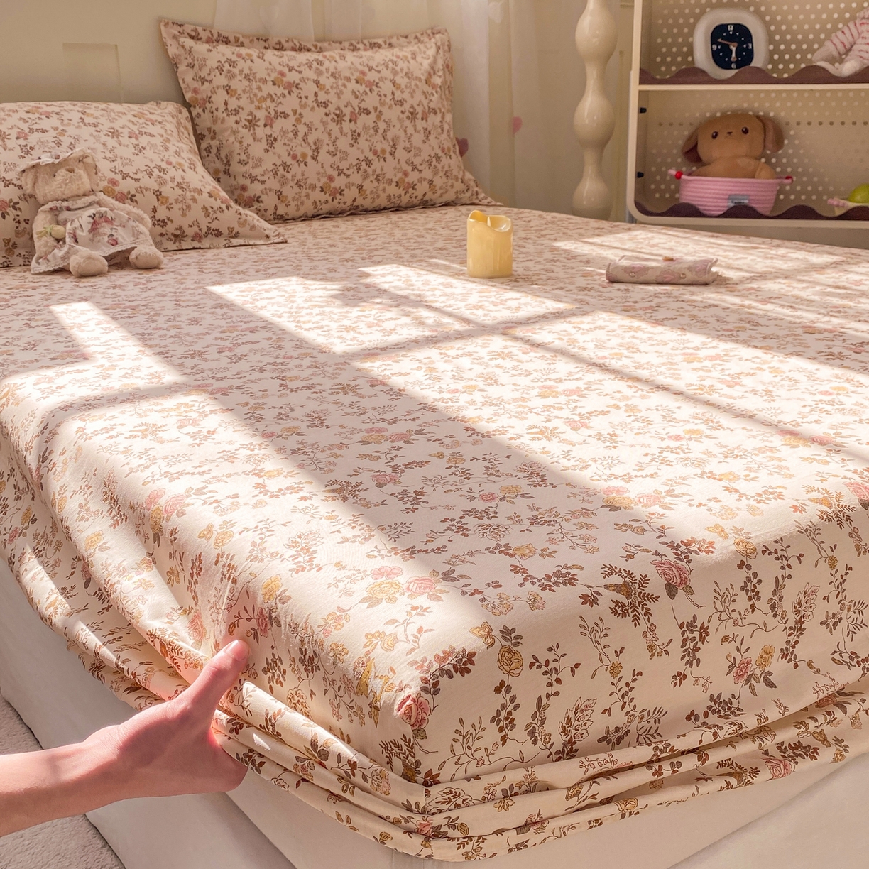 91家纺网 家纺一手货源 找家纺 （总）女子家纺 2026新款全棉纯棉印花小印花花卉款单床笠床笠单件