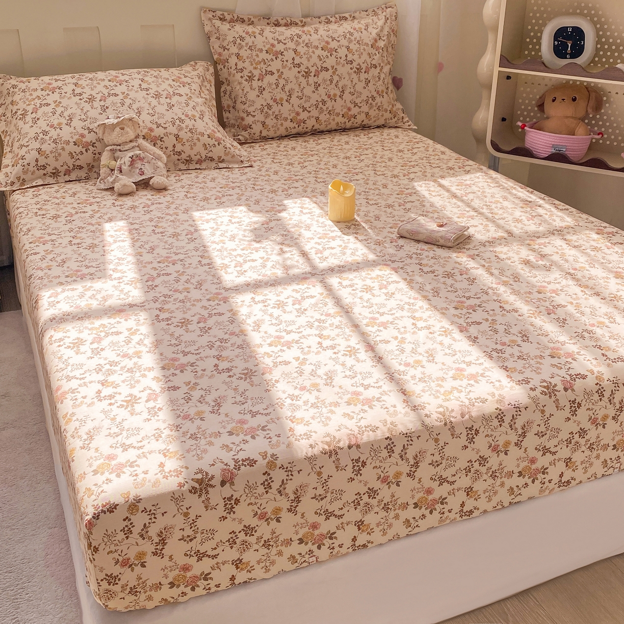 91家纺网 家纺一手货源 找家纺 （总）女子家纺 2026新款全棉纯棉印花小印花花卉款单床笠床笠单件