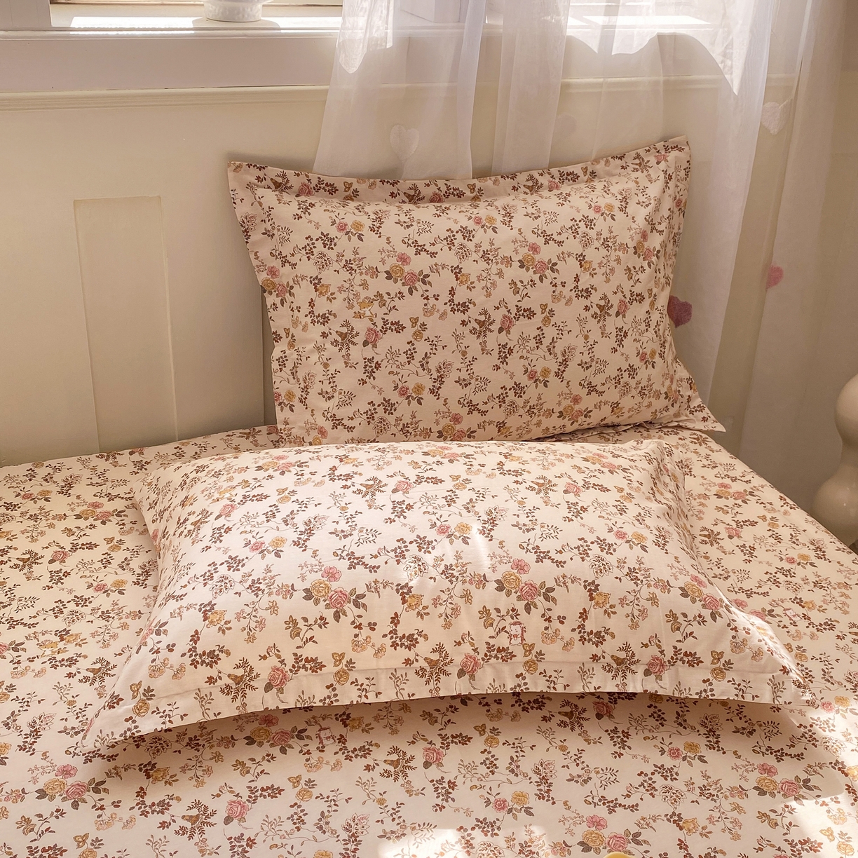 91家纺网 家纺一手货源 找家纺 （总）女子家纺 2026新款全棉纯棉印花小印花花卉款单床笠床笠单件