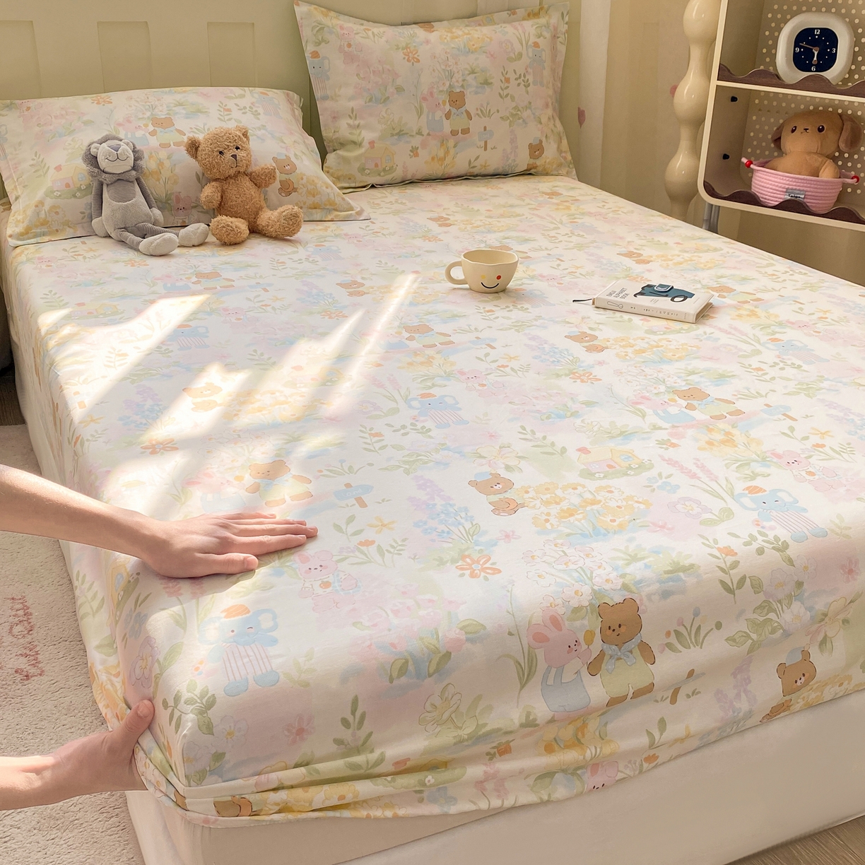 91家纺网 家纺一手货源 找家纺 （总）女子家纺 2026新款全棉纯棉印花小印花花卉款单床笠床笠单件