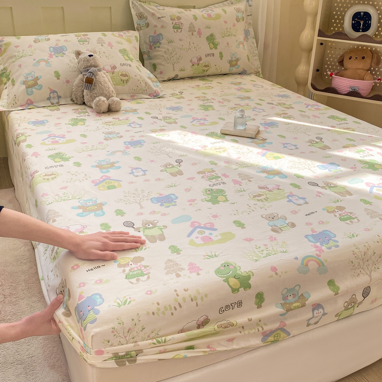 91家纺网 家纺一手货源 找家纺 （总）女子家纺 2026新款全棉纯棉印花小印花花卉款单床笠床笠单件