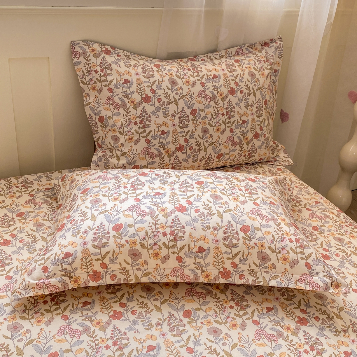 91家纺网 家纺一手货源 找家纺 女子家纺 2026新款全棉纯棉印花小印花花卉款单床笠床笠单件 京都花园