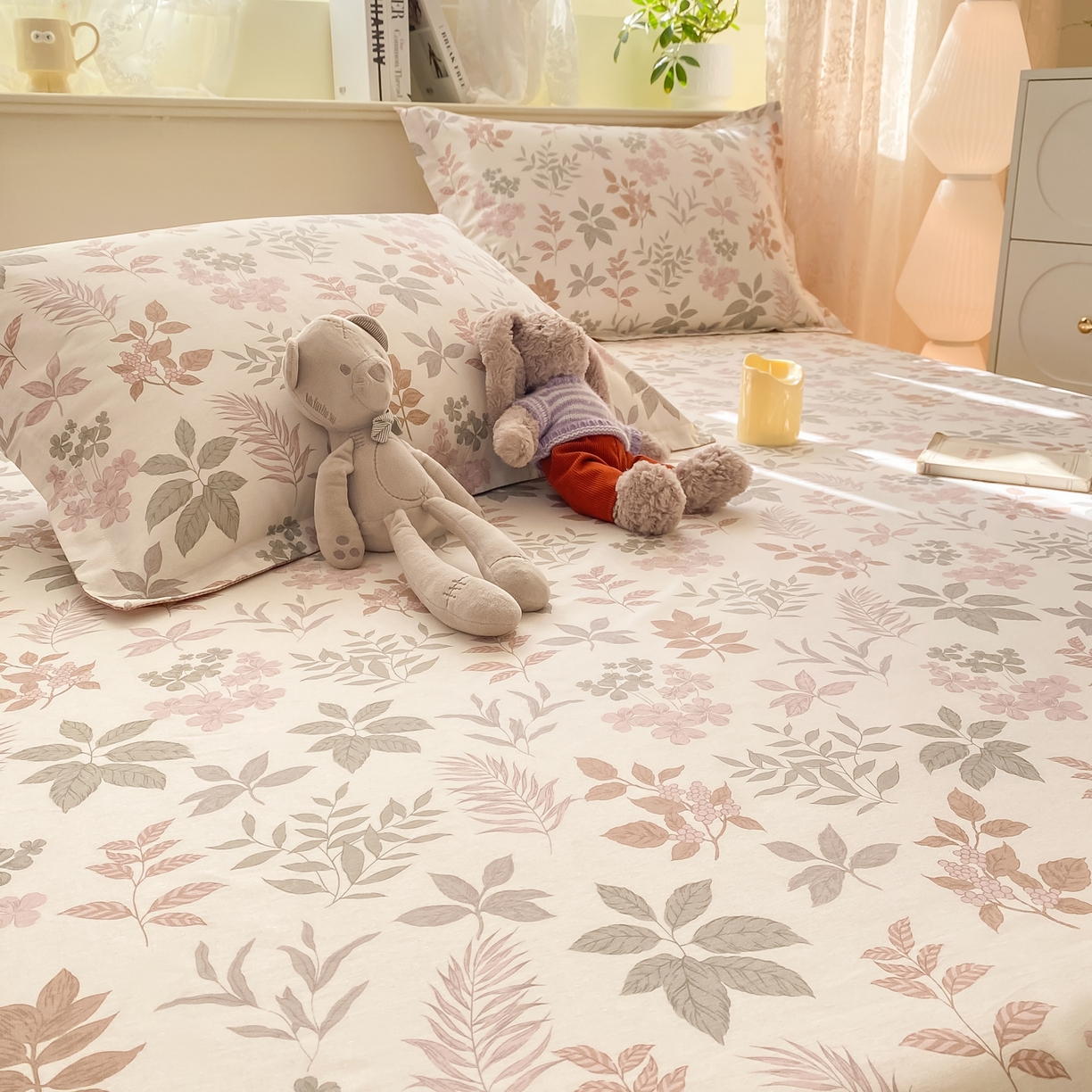 91家纺网 家纺一手货源 找家纺 女子家纺 2026新款全棉纯棉印花小印花花卉款单床笠床笠单件 洛克庄园红