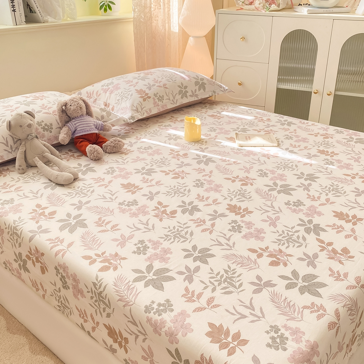 91家纺网 家纺一手货源 找家纺 女子家纺 2026新款全棉纯棉印花小印花花卉款单床笠床笠单件 洛克庄园红