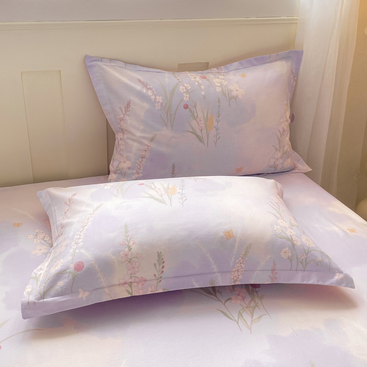 91家纺网 家纺一手货源 找家纺 女子家纺 2026新款全棉纯棉印花小印花花卉款单床笠床笠单件 普罗旺斯