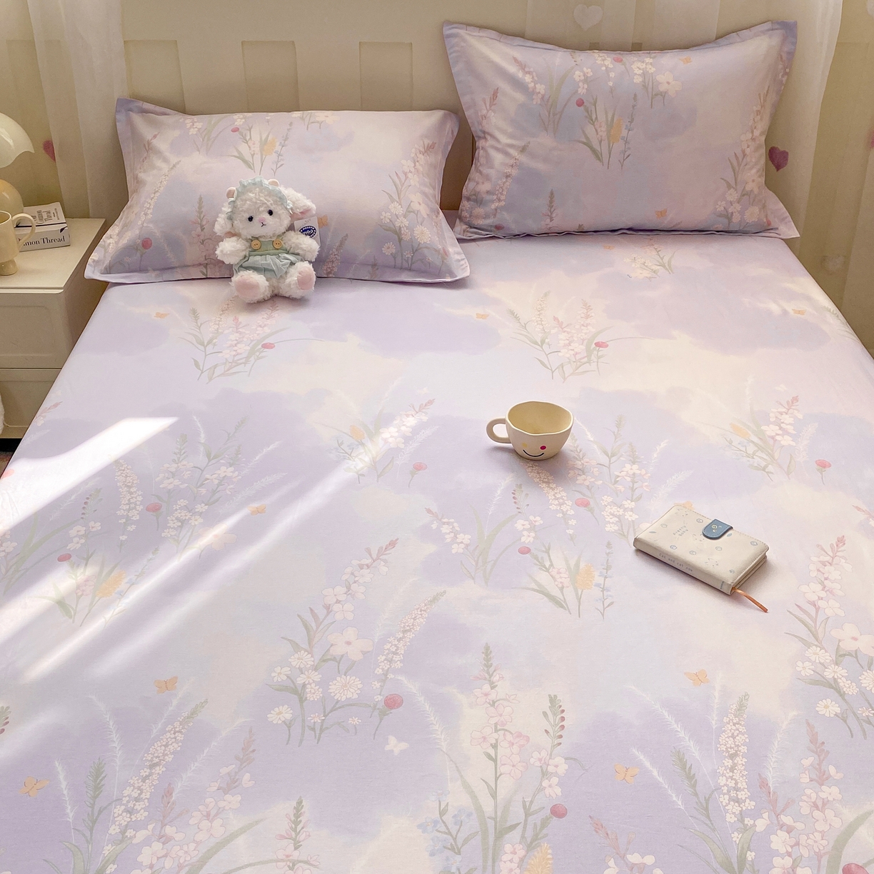 91家纺网 家纺一手货源 找家纺 女子家纺 2026新款全棉纯棉印花小印花花卉款单床笠床笠单件 普罗旺斯